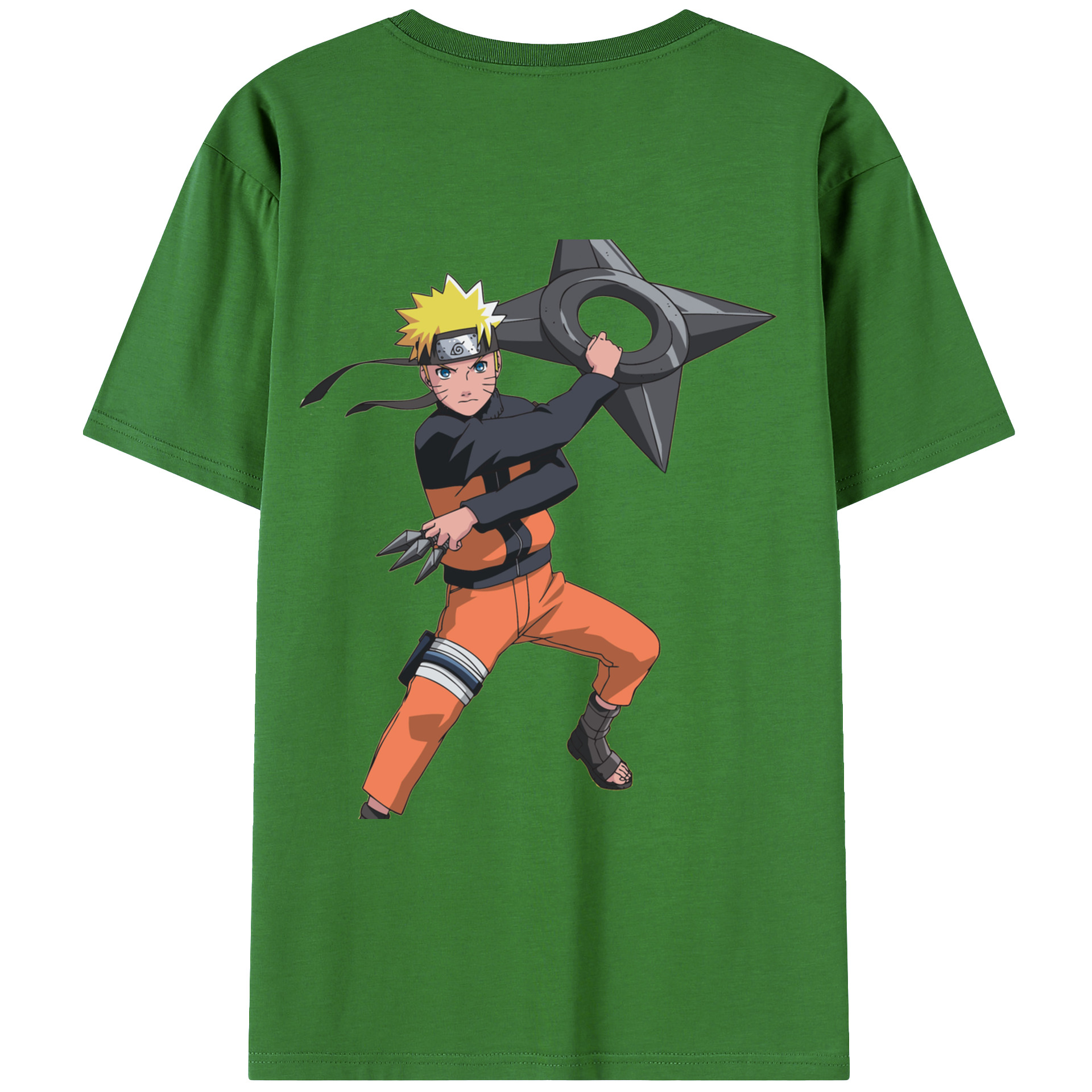 （画像用） NARUTO -ナルト- うずまき ナルト Uzumaki Naruto レディース半袖Tシャツ(バックプリント)